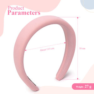 Groothandel brede spons haarband frisse haaraccessoire snoepkleur dames volumineuze haarband douchekap hoofdband huidverzorging hoofdband - Product Image 5