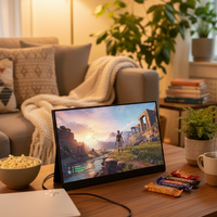 Écran portable pour ordinateur portable HD IPS de 16 pouces, extension d'écran 1920x1200, écran large 60 Hz, écran externe de voyage, moniteur de jeu pour PC