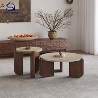 Table basse ronde moderne pour salon, en pierre frittée, mobilier multifonctionnel pour la maison, approvisionnement transfrontalier