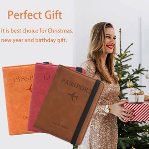 กระเป๋าสตางค์ผู้ชาย หนัง PU ปกหนังสือเดินทาง กระเป๋าเดินทางแบบกำหนดเองพร้อมช่องใส่บัตร ช่องใส่ตั๋ว ป้องกัน RFID สำหรับผู้ชาย - Product Image 2