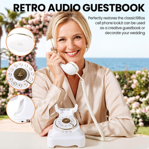 Libro <span class=keywords><strong>de</strong></span> Visitas para Boda con Teléfono Rotatorio Vintage |   Señalización para Jardines Costeros <span class=keywords><strong>de</strong></span> California |   Elegante Estación <span class=keywords><strong>de</strong></span> Mensajes Francesa para Recepción - Product Image 2