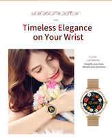 Nouvelle montre connectée pour femmes I228 avec fonction d'appel Bluetooth, écran de 1,27 pouces, compatible avec iOS, mesure de la pression artérielle, de l'oxygène sanguin, du rythme cardiaque, du sommeil et de la santé