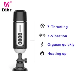 Strong Suction 7 Vibrating Speeds Silicone Thrusting Dildo Vibrator For Women