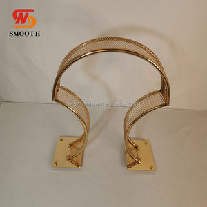 SMOOTH Gold Iron Arch Shape Wedding Centerpiece Elegant <b>Artificial</b> <b>Flower</b> Stand for Event Table Party Decoration - Product Image 2