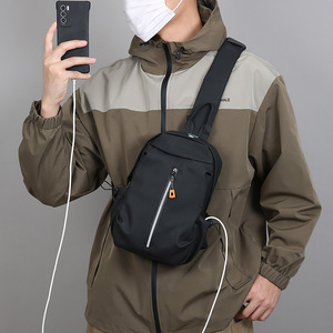 Bolso de Pecho para Hombre LJD8623, Gris, Gran Capacidad, Transpirable, para Uso Diario, Bolso de Hombro, Color Sólido, Material Recubierto - Product Image 5