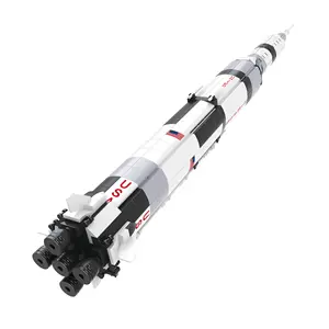 33002 Space Landing Module Apollo Saturn V Model Block Brick Carrier Rocket Assembly Building Blocks Children Toy 603Pcs Plastic