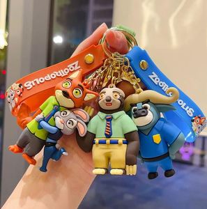 Porte-clés en PVC 3D, figurine de personnage de dessin animé Zootopia, film américain, décoration mignonne, souvenir, accessoires pour mini machine à griffes - Product Image 4
