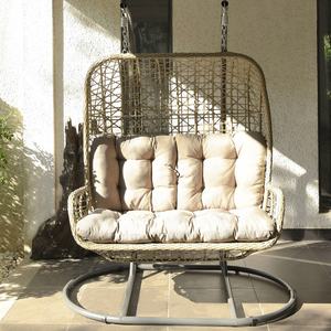 MEIJIA — <span class=keywords><strong>hamac</strong></span> <span class=keywords><strong>2</strong></span> <span class=keywords><strong>places</strong></span> d'extérieur en osier, chaise à bascule, en forme de rotin, pour jardin - Product Image 4