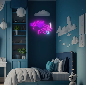 Letrero de neón, <span class=keywords><strong>Pantera</strong></span> <span class=keywords><strong>Rosa</strong></span>, LED, decoración de pared para juegos, alimentado por USB, hombre, cueva, dormitorio, Gamer, habitación, cumpleaños, fiesta de Navidad, regalo, adolescentes, Anime - Product Image 5