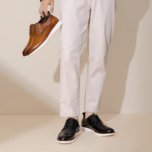 Botas Oxford de Cuero Genuino Impermeables 2026, con Cordones, para Hombre, Lavables, Hechas a Mano con Tecnología Goodyear, Estilo Retro Amekaki - Product Image 1