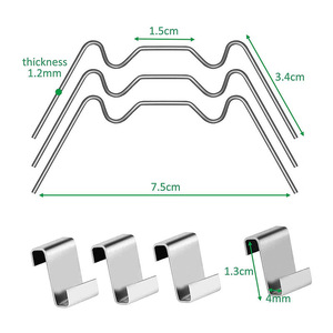 Clips pour serre, clips en W, clips de réenroulement de verre, clips galvanisés pour tomates / crochets pour attacher les tomates - Product Image 2