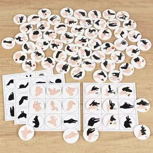 Divertido <span class=keywords><strong>juego</strong></span> de emparejamiento de sombras de manos de madera para niños pequeños, regalo educativo temprano - Product Image 4
