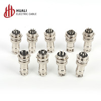Connecteur de montage sur panneau M16/GX16, 4/6/8/10 broches, en cuivre, 10A, indice de protection IP67