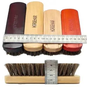 Custom Shoe Shine Brush Wooden Horse Hair Shoe Cleaning Brush