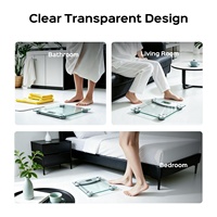 Balance corporelle numérique électronique en verre trempé à bas prix pour salle de bain – Mesure du poids et du matériau en verre