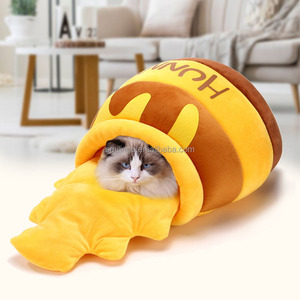 Perrera de tela de terciopelo con forma de tarro de miel para mascotas, cama para gatos, perros y <span class=keywords><strong>Chihuahua</strong></span> de tamaño pequeño - Product Image 1