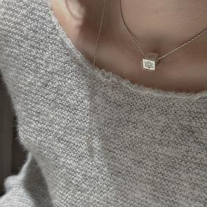 Componente de Joyería de Plata Pura S925, Colgante de Estrella Hexagonal, Diseño Vintage Cepillado, Simple y Moderno - Product Image 3