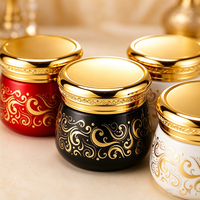 Pot cosmétique en verre écologique de 120 ml avec couvercle doré brillant pour crème de soin de luxe – Emballage de haute qualité