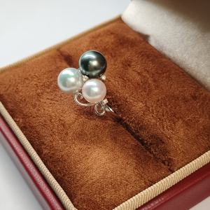 Anillo de Oro Sólido de 18K UM Jewelry, Perla Natural de Akoya al por Mayor, Diamante, Anillo de Compromiso, Aniversario, Fiesta, Regalo Diario, Celebración para Mujer - Product Image 4