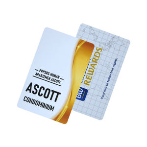 Kartu Bisnis berukir putih dengan 1K NFC216/215/213 CIP, PVC RFID tahan air dan bahan PET untuk berbagi sosial Hotel - Product Image 1