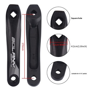 Pédalier de VTT en alliage d'aluminium 104BCD, <span class=keywords><strong>axe</strong></span> <span class=keywords><strong>carré</strong></span>, dents mixtes, plateaux simples, conversion 7/11/12 vitesses - Product Image 3