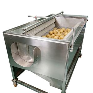High Capacity Automatic <b>Vegetable</b> Peeler for Potatoes Carrots Ginger Stainless Steel - Product Image 5