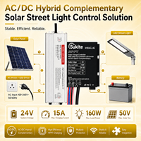 Contrôleur de charge solaire professionnel AC/DC avec MPPT AC-24160-2.4G 24V 160W 15A pour l'éclairage public