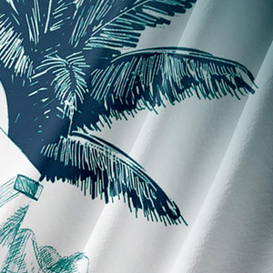 Chemises hawaïennes pour hommes, manches courtes amples, plage, resort, décontractées, imprimées en coton, respirantes, avec logo personnalisé pour les vacances - Product Image 5