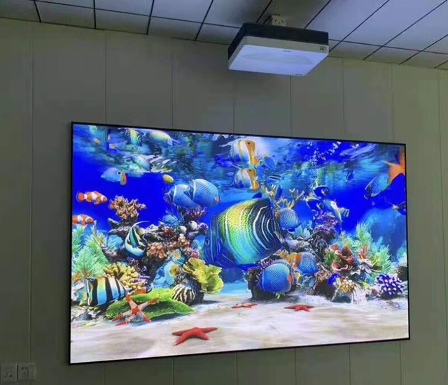 92-150" UST Projector ALR Screen CBSP PET Crystal 4K Laser Ultra Short Throw Projector ALR Screen Home Cinema Screen