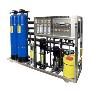 Machine de dessalement en acier inoxydable, système d'osmose inverse, usine RO industrielle contrôlée par PLC avec moteur, garantie 1 an - Product Image 1