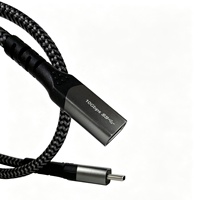 Câble d'extension USB-C 10 Gbps, charge rapide PD 100 W, 4K 60 Hz, USB 3.1 Gen2 Type-C mâle/femelle, pour ordinateur portable/téléphone/SSD, gaine tressée en nylon