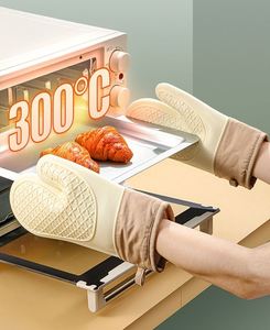 Gants isolants pour four, mitaines de cuisine en silicone épais avec fonction antidérapante, mitaines résistantes à la chaleur pour four à micro-ondes, mitaines pour la cuisson au four - Product Image 3