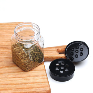 Eco-Friendly 150Ml Container Kitchen Square Plastic Seasoning Spices Jars And Shaker Spice Bottle Packaging With Customized Lid