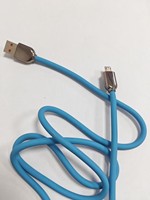 Câble de charge USB Micro-USB en vrac, 1 m, bleu, style bouteille, 4 conducteurs en cuivre et aluminium, PVC, charge rapide pour écouteurs et appareil photo