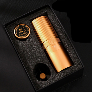 Moulin à café manuel personnalisé avec logo, en acier inoxydable, à meules coniques, réglage externe numérique, avec réceptacle magnétique, portable, haute efficacité de mouture - Product Image 1