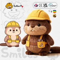 Peluche de castor personalizado, mascota de peluche, material seguro y no tóxico, CE UKCA, peluche suave para regalo empresarial