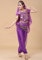 Costume de danse orientale pour femmes, déguisement de carnaval d'Halloween, tenue de spectacle de danse indienne