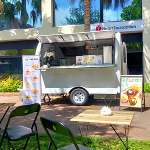 Remorque alimentaire pour pain avec vitrine réfrigérée, kiosque mobile pour la vente de nourriture en plein air - Product Image 1