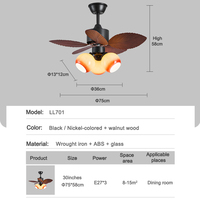 Ventilateur de plafond décoratif moderne pour chambre à coucher, à montage en surface, avec moteur DC 6 vitesses, en forme de feuille de palmier, avec lumière LED et télécommande, produit OEM ODM