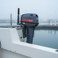 Nouveau moteur hors-bord essence 2 temps 15 CV 2 cylindres avec système de refroidissement par eau OEM et commande de gouvernail pour bateaux de pêche