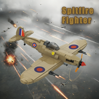 Avion de chasse Supermarine Spitfire 66001 transfrontalier pour enfants, modèle de construction en blocs – Bestseller, vidéo FHD 1080p