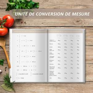 Libro di ricette vuoto A5 con copertina rigida, da compilare con 100 ricette, 224 pagine, diario di cucina fai da te, regalo per la famiglia e la cucina - Product Image 2