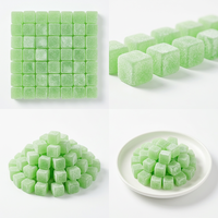 OEM Factory Direct Sour Square(Green Grape) Fudge Sour Flavored Colorful Cartoon-Shaped Sugar Candies