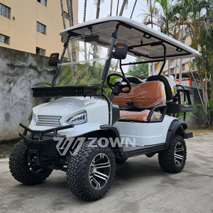 Carrito de Golf Blanco Reforzado de 4 Plazas con Neumáticos para Lodo de Patrón Profundo y Chasis Amortiguador para Campismo en Montaña y Viajes Todoterreno - Product Image 2