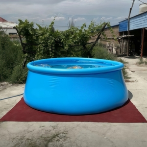Conjunto rápido inflable de PVC Piscina al aire libre redonda inflable sobre el suelo con bomba de filtro para adultos y niños - Product Image 5
