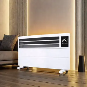 Modern elektrikli duvara monte kavisli Metal Panel ev ısıtıcı 24H zamanlayıcı yatak odası oturma odası bağlantısız koku giderme kullanın