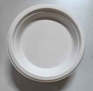 White Bagasse 11inch Round Plate <b>Disposable</b> Eco Friendly Serving Plate for Meals Parties Catering and Takeaway Food Packaging - Product Image 3
