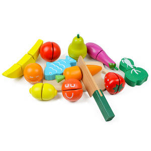 Tiktok secchio caldo per bambini giocattoli da <span class=keywords><strong>cucina</strong></span> per la prima infanzia in <span class=keywords><strong>legno</strong></span> simulazione frutta e verdura - Product Image 2