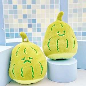 Mini verdure balsamo pera peluche verde verdure cibo imbottito cuscino adorabile creativo balsamo bambola cuscino portachiavi - Product Image 3