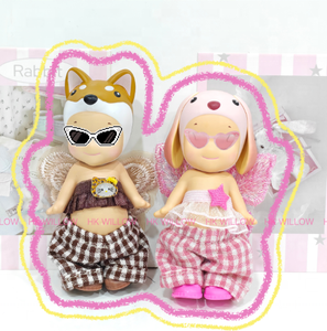 Conjunto de ropa para muñeco de peluche personalizado Sonny Angel, muñeco de moda unisex de 10 cm, venta al por mayor de tops y jeans para muñecos. - Product Image 1